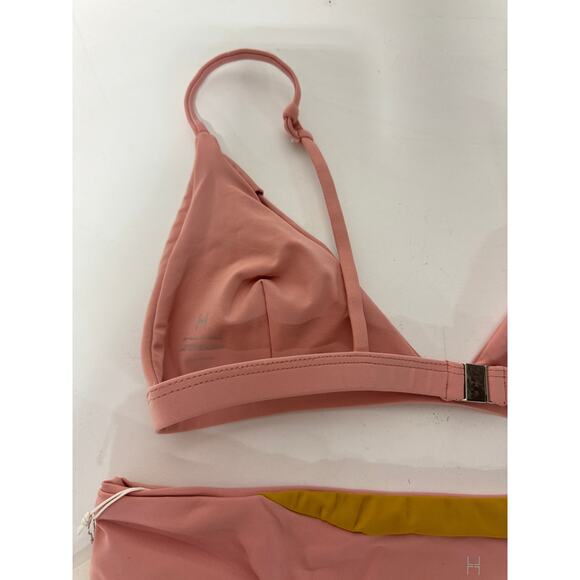 NWT Lisell Hiller Caro Reversible Triangle Bikini Top & Bottom Set Peach Large - Picture 9 of 9